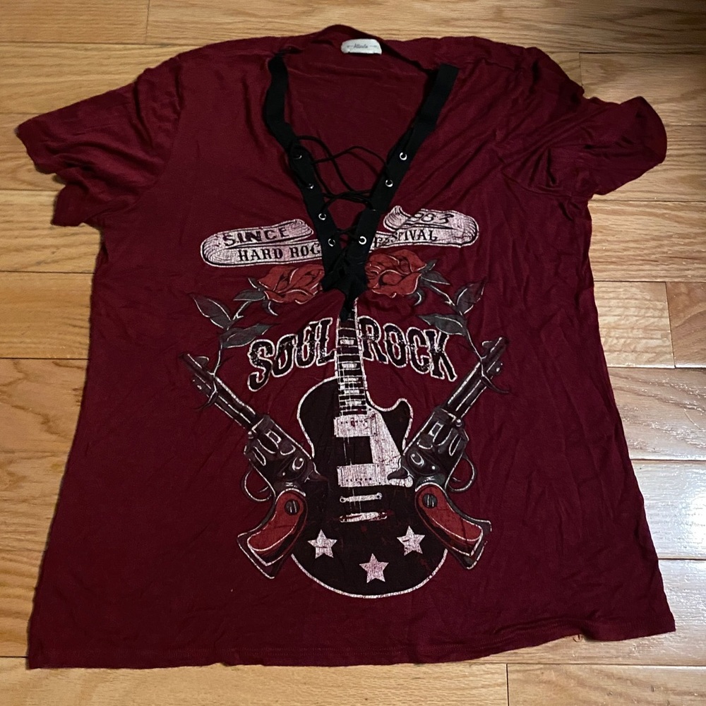 SOUL ROCK TIE UP TOP - Picture 2 of 3